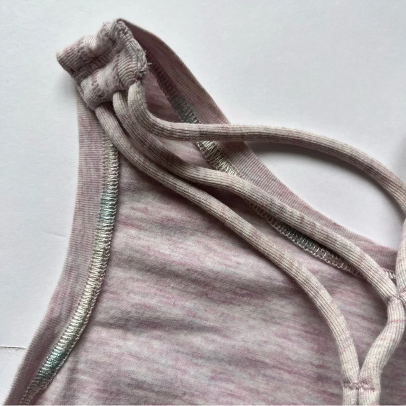 Ivivva Quiet Moments Tank Top Shirt Pink  Heathered Metallic Foil Splatter Sz 10 - Picture 14 of 14